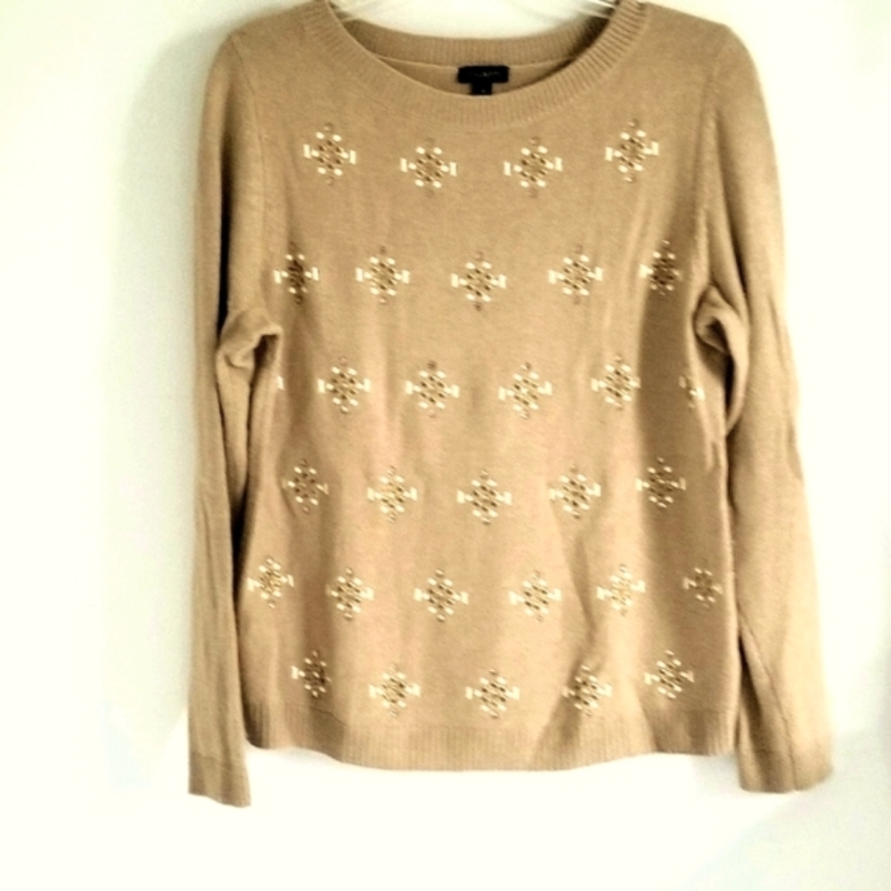 Talbots Cashmere Wool Beaded sweater